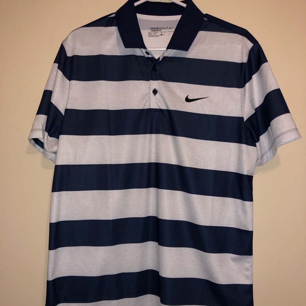 Nike Golf Striped Polo Medium